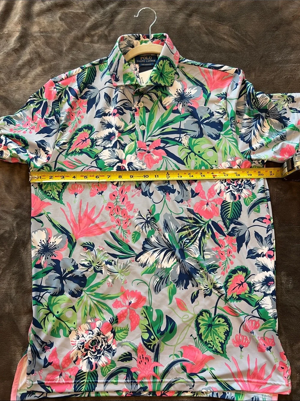 Polo Ralph Lauren Men’s Performance Polo Tropical Floral Print Polo - Size S